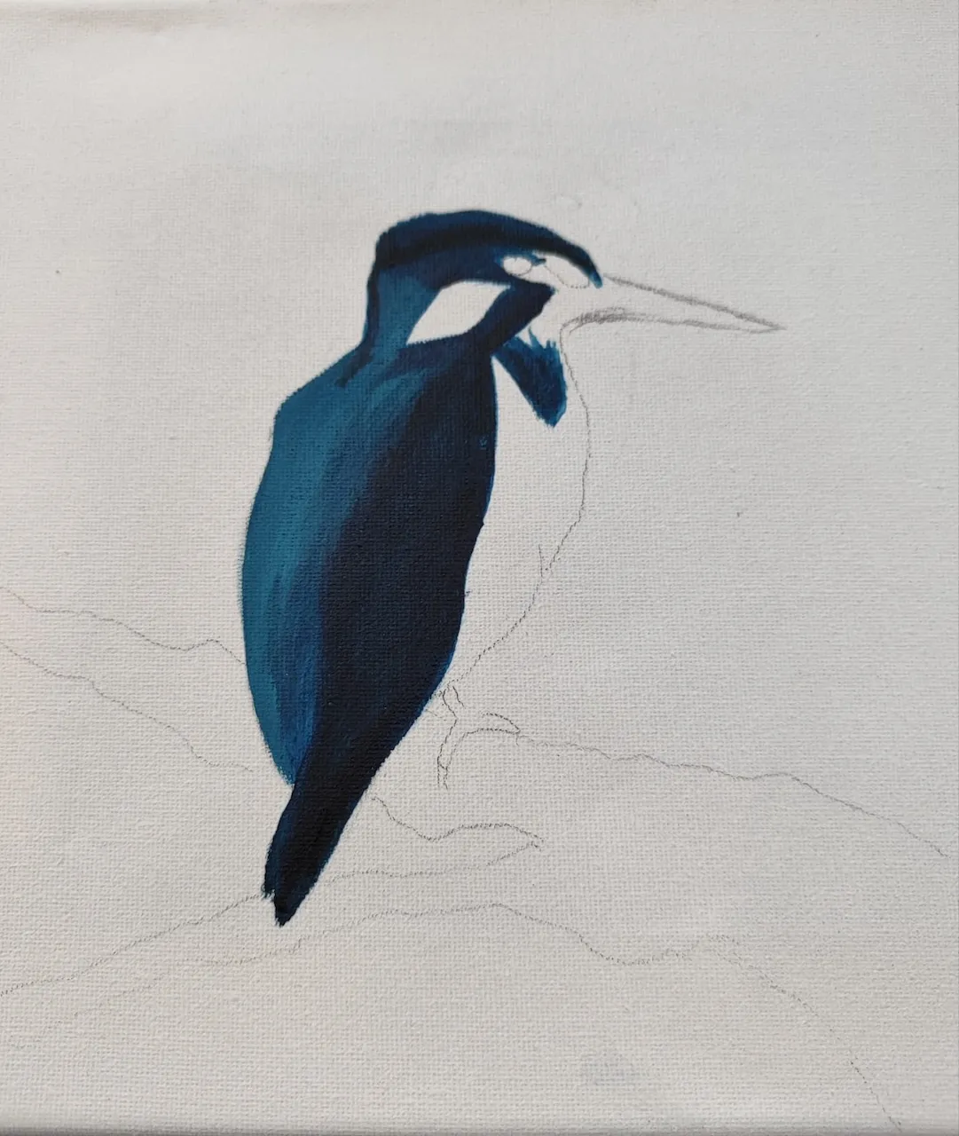 Heiko Wolf - Vorzeichnung und erste Hell-Dunkel-Kontraste Kunst